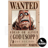 POSTER ONE PIECE WANTED COLECCIONABLE - GOD USOPP