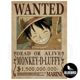 POSTER ONE PIECE WANTED COLECCIONABLE - MONKEY D LUFFY